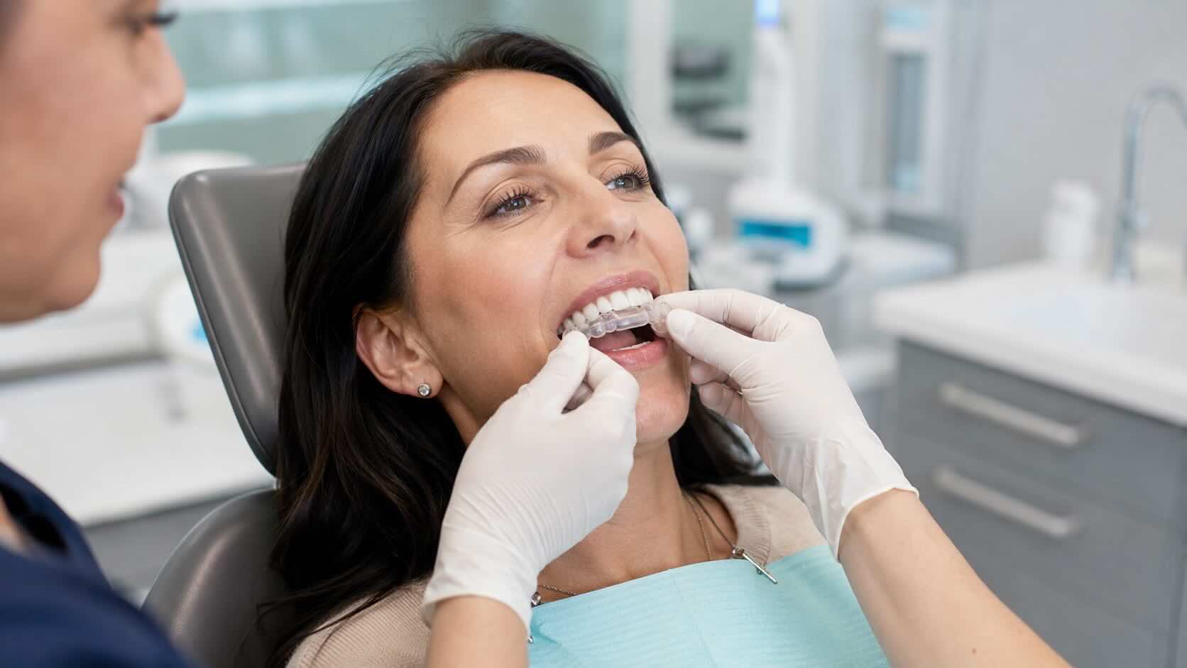 Custom dental nightguard fitting