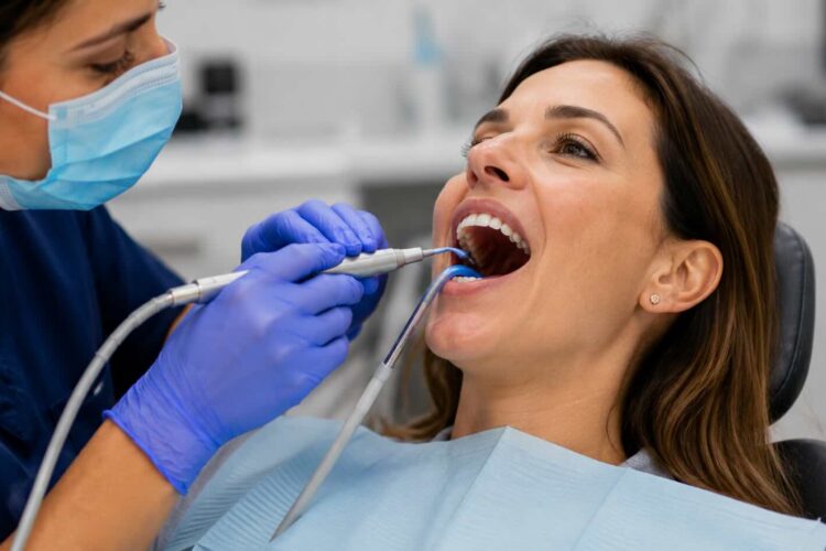 Plaque and tartar removal dental tools cleaning